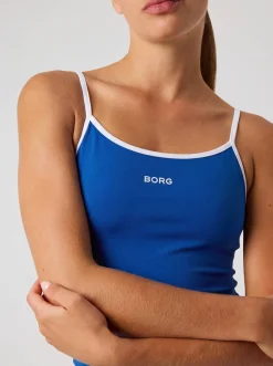 Borg Cropped Strap Tank Top