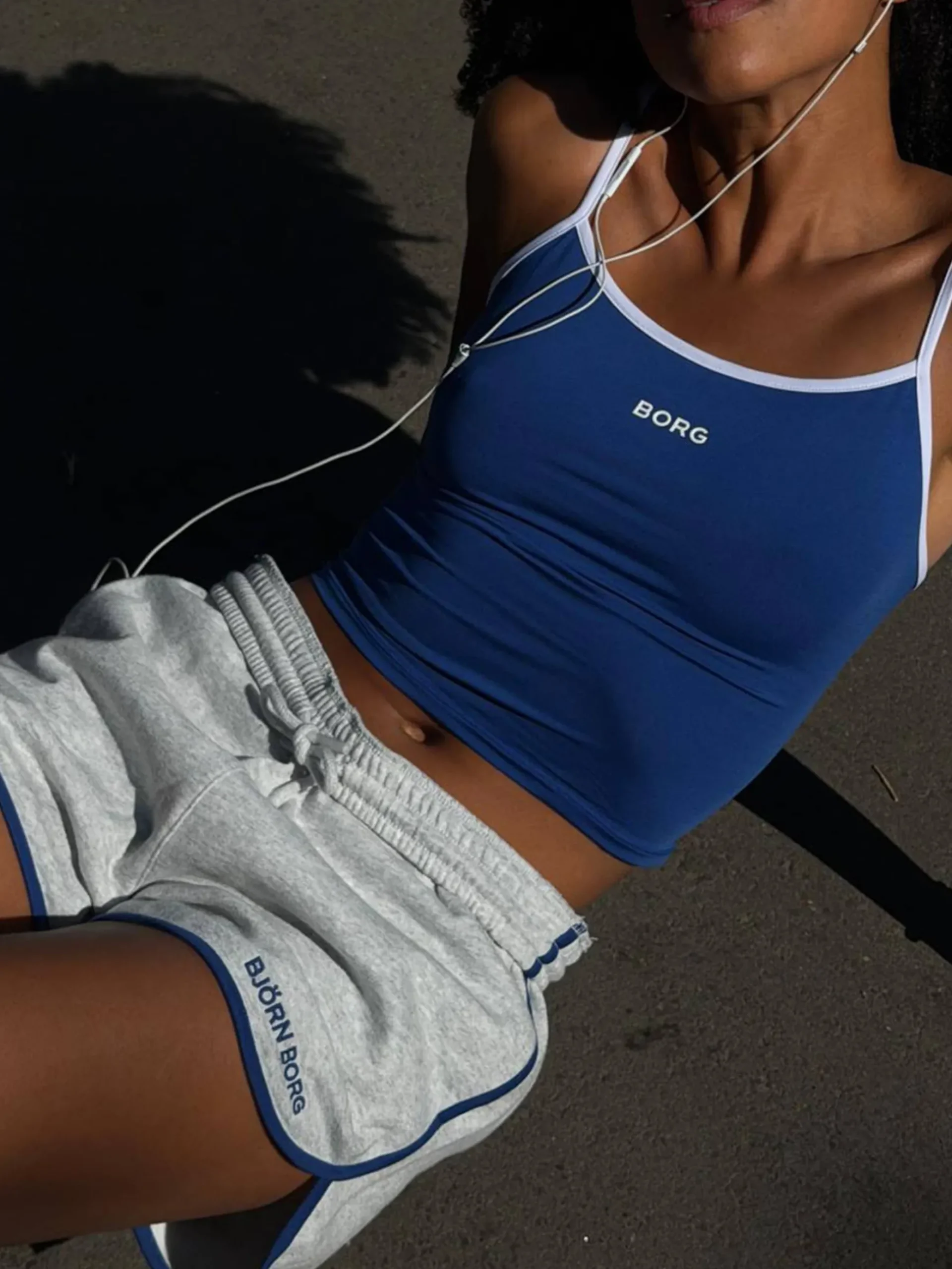 Borg Cropped Strap Tank Top