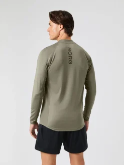 Borg Mock Neck Ls T-Shirt
