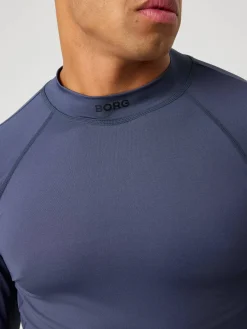 Borg Mock Neck Ls T-Shirt