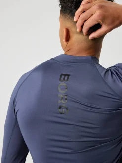 Borg Mock Neck Ls T-Shirt