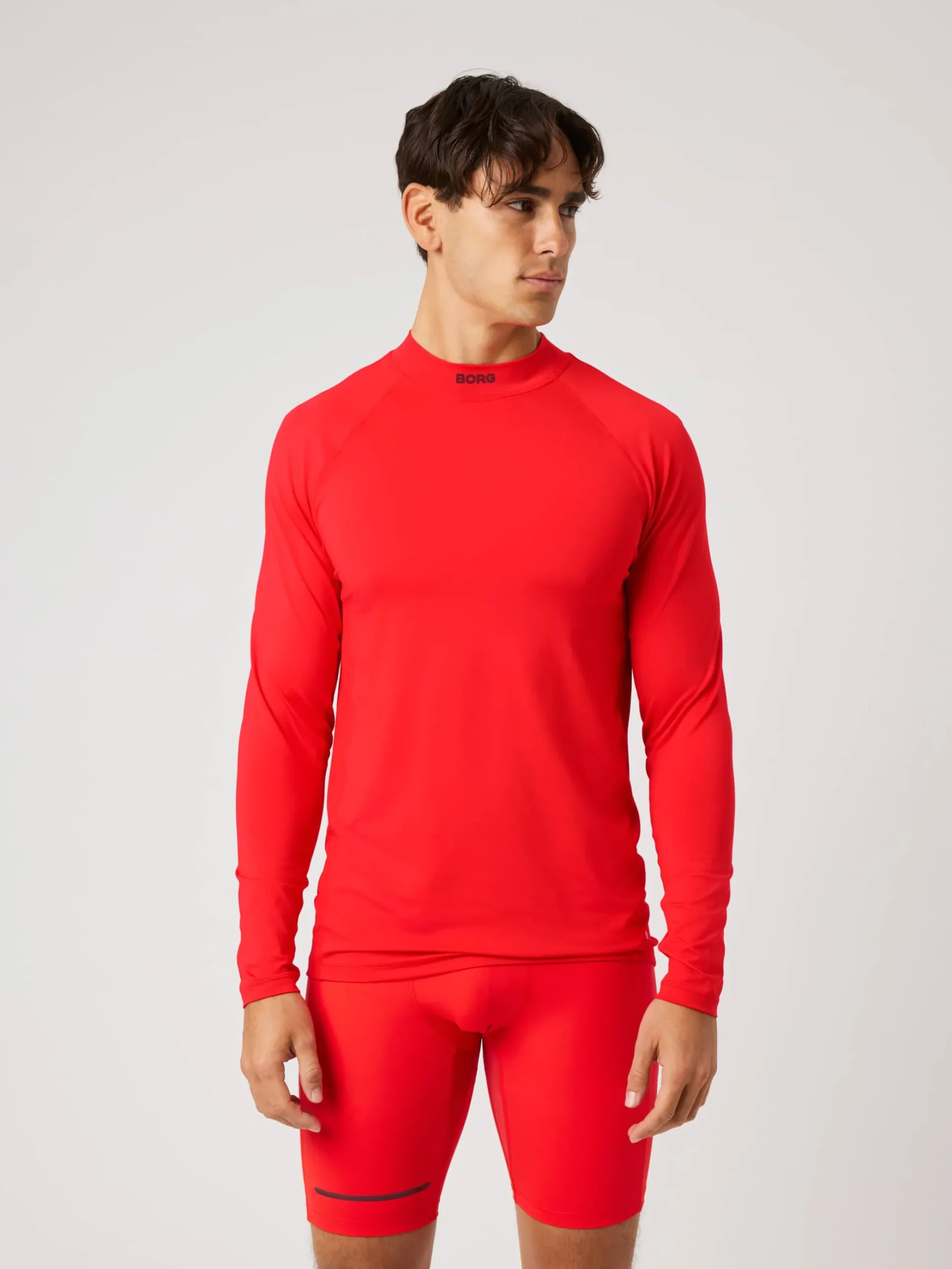 Borg Mock Neck Ls T-Shirt