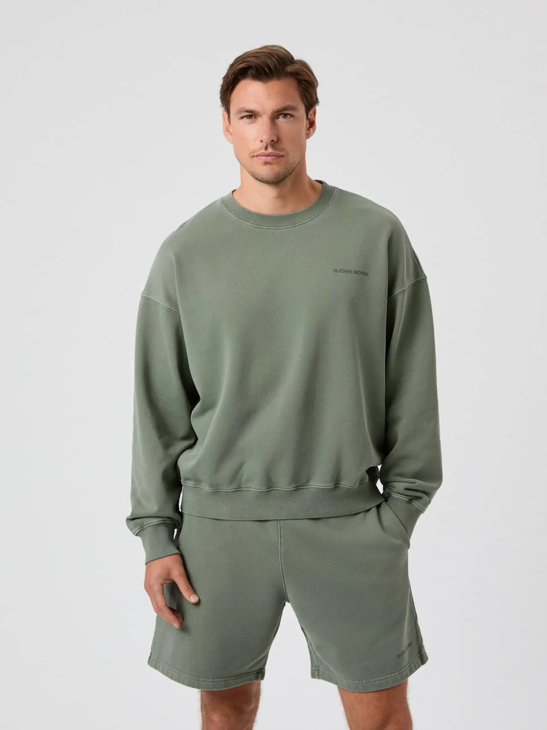 Borg Oversized Washed Sweatshirt