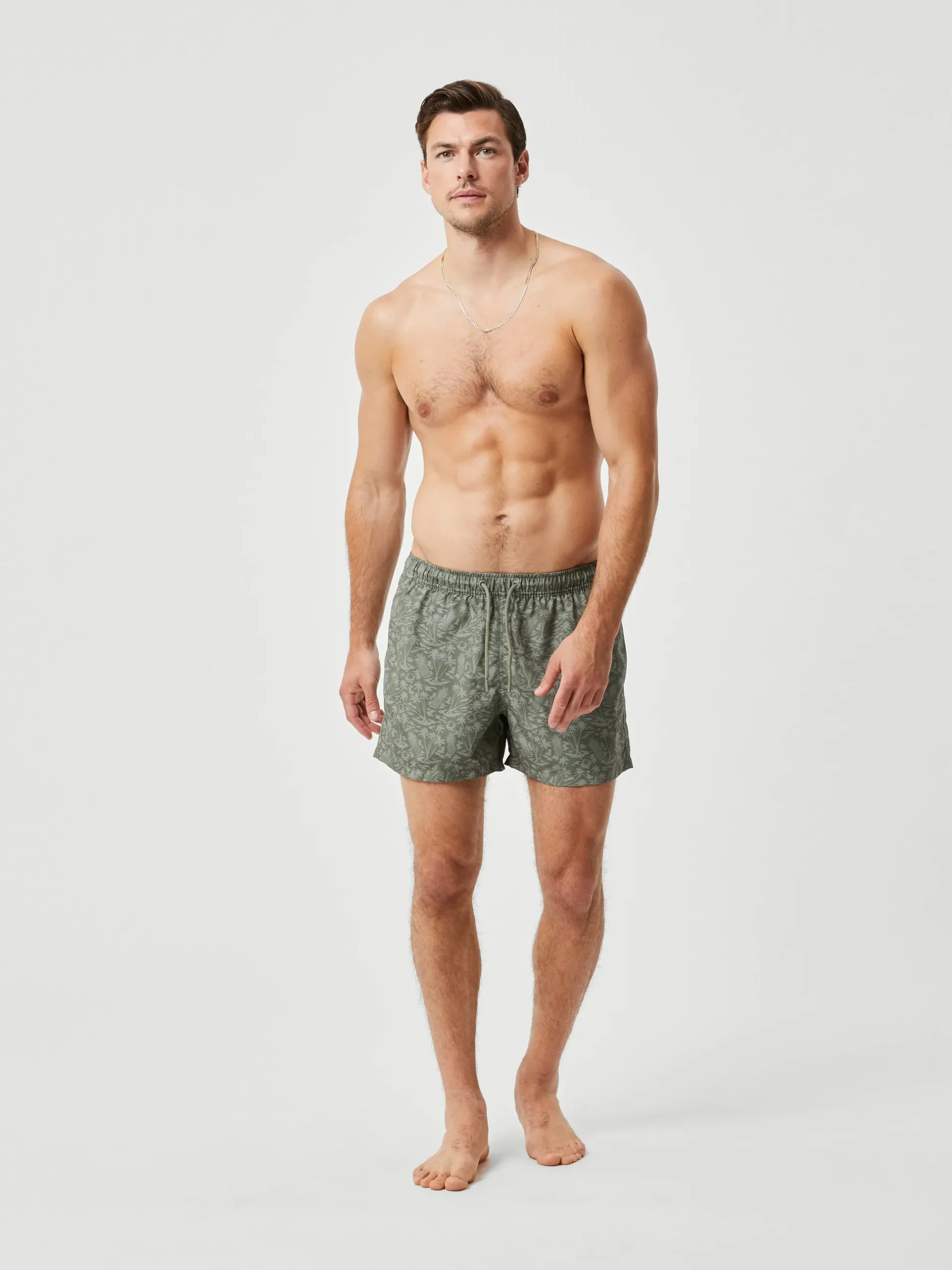 Borg Print Swim Shorts