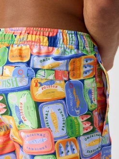 Borg Print Swim Shorts