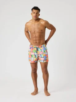 Borg Print Swim Shorts