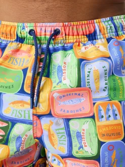 Borg Print Swim Shorts