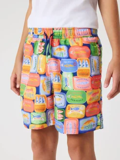 Borg Print Swim Shorts