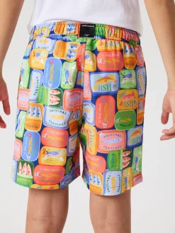 Borg Print Swim Shorts