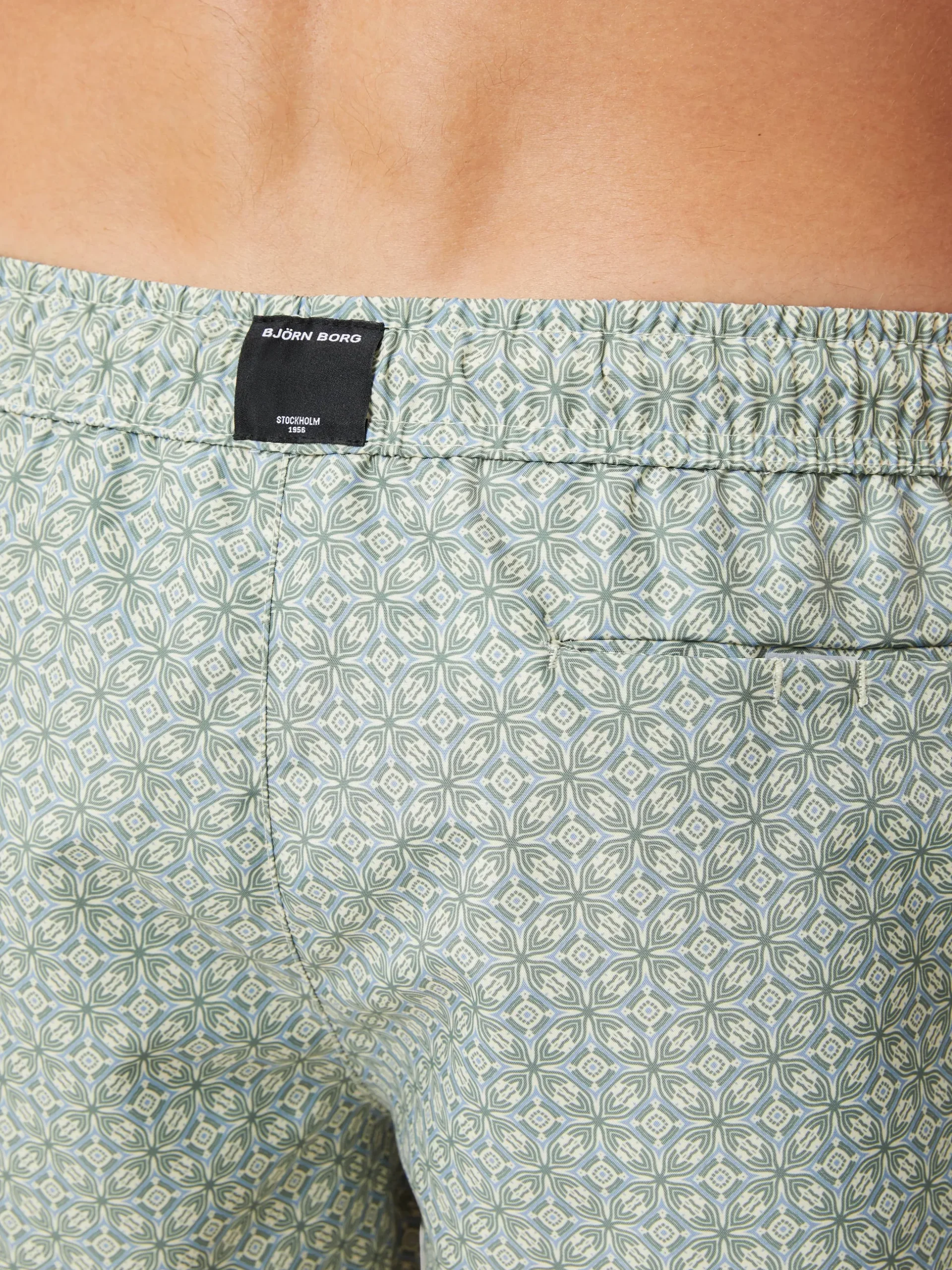 Borg Retro Print Swim Shorts