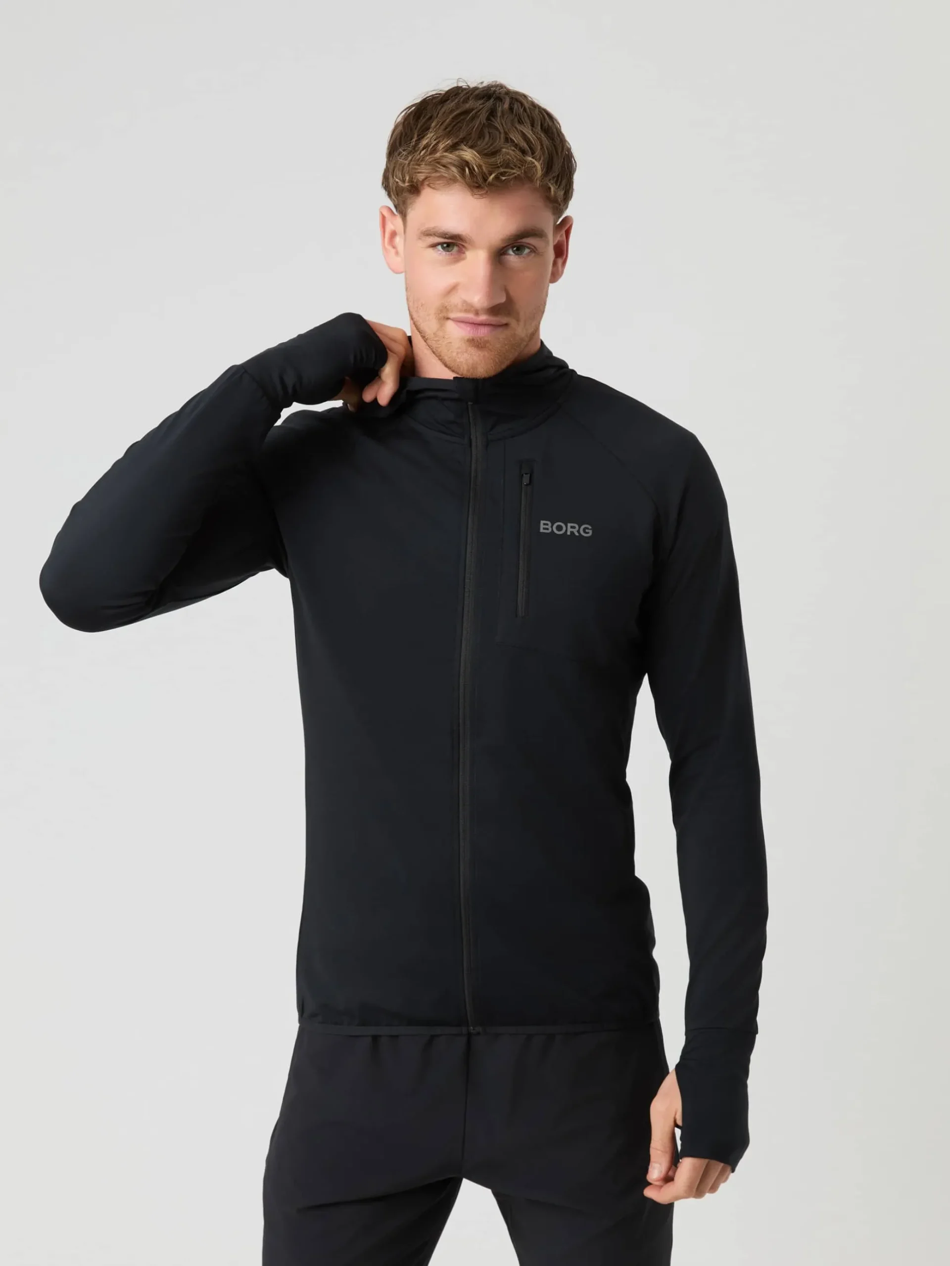 Borg Running Mid Layer Hood