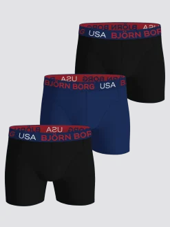 Cotton Stretch Boxers Usa 3-pack