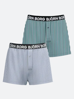 Cotton Stretch Logo Woven Boxers Shorts 2-pack