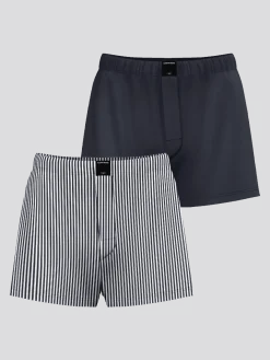 Cotton Stretch Woven Boxers Shorts 2-pack