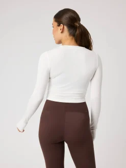 Studio Ribbed Cropped Long Sleeve