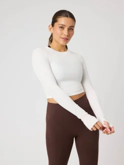 Studio Ribbed Cropped Long Sleeve