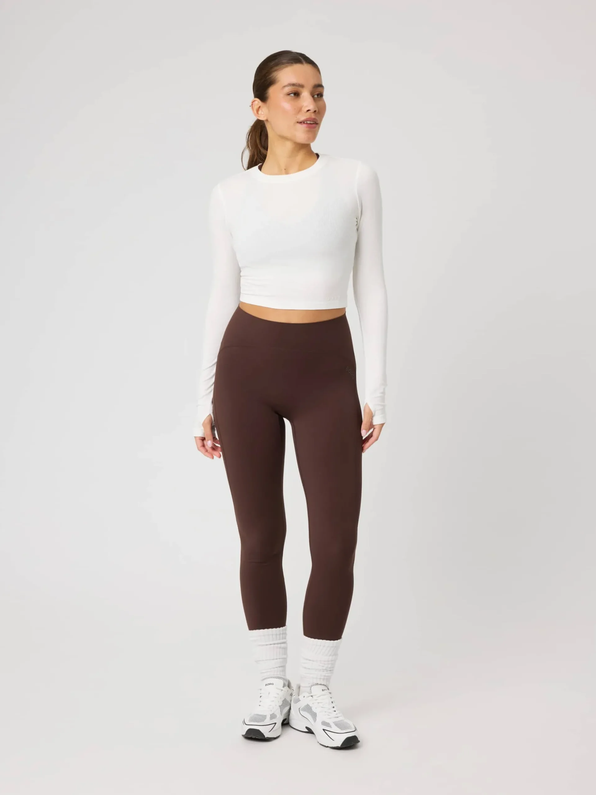 Studio Ribbed Cropped Long Sleeve