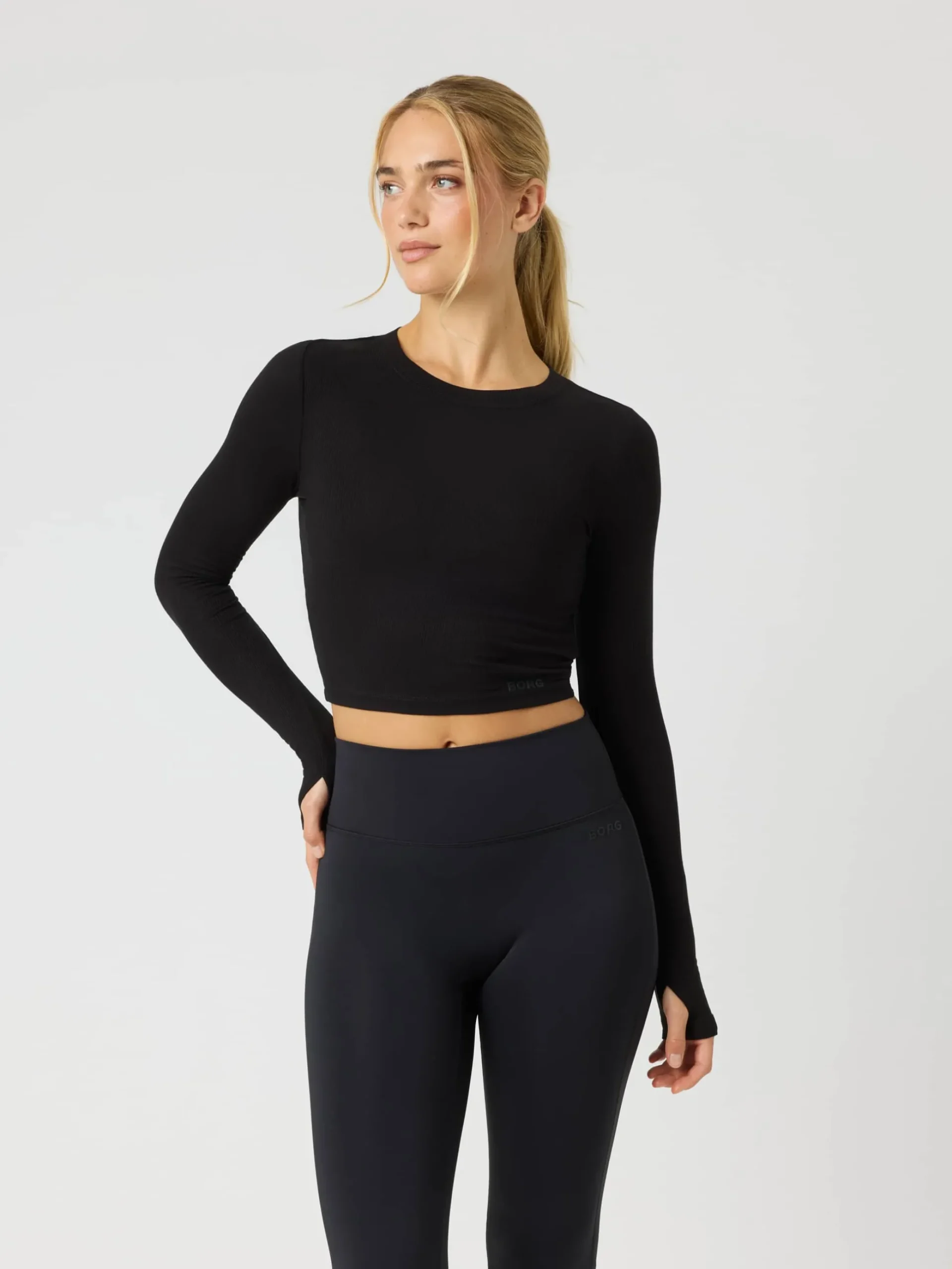 Studio Ribbed Cropped Long Sleeve