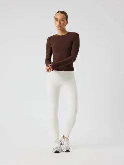Studio Ribbed Cropped Long Sleeve