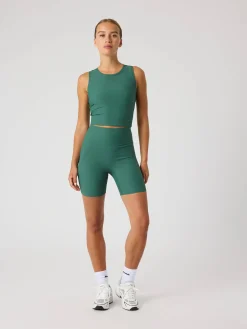 Studio Ribbed Cropped Tank Top