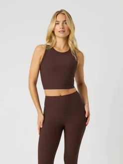 Studio Ribbed Cropped Tank Top