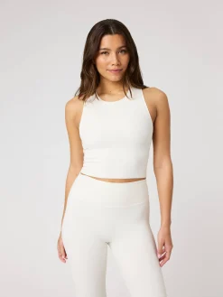 Studio Ribbed Cropped Tank Top
