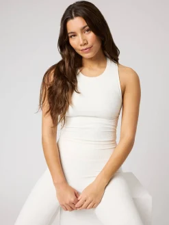 Studio Ribbed Cropped Tank Top