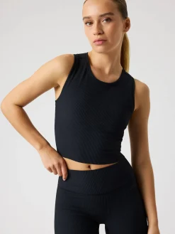 Studio Ribbed Cropped Tank Top