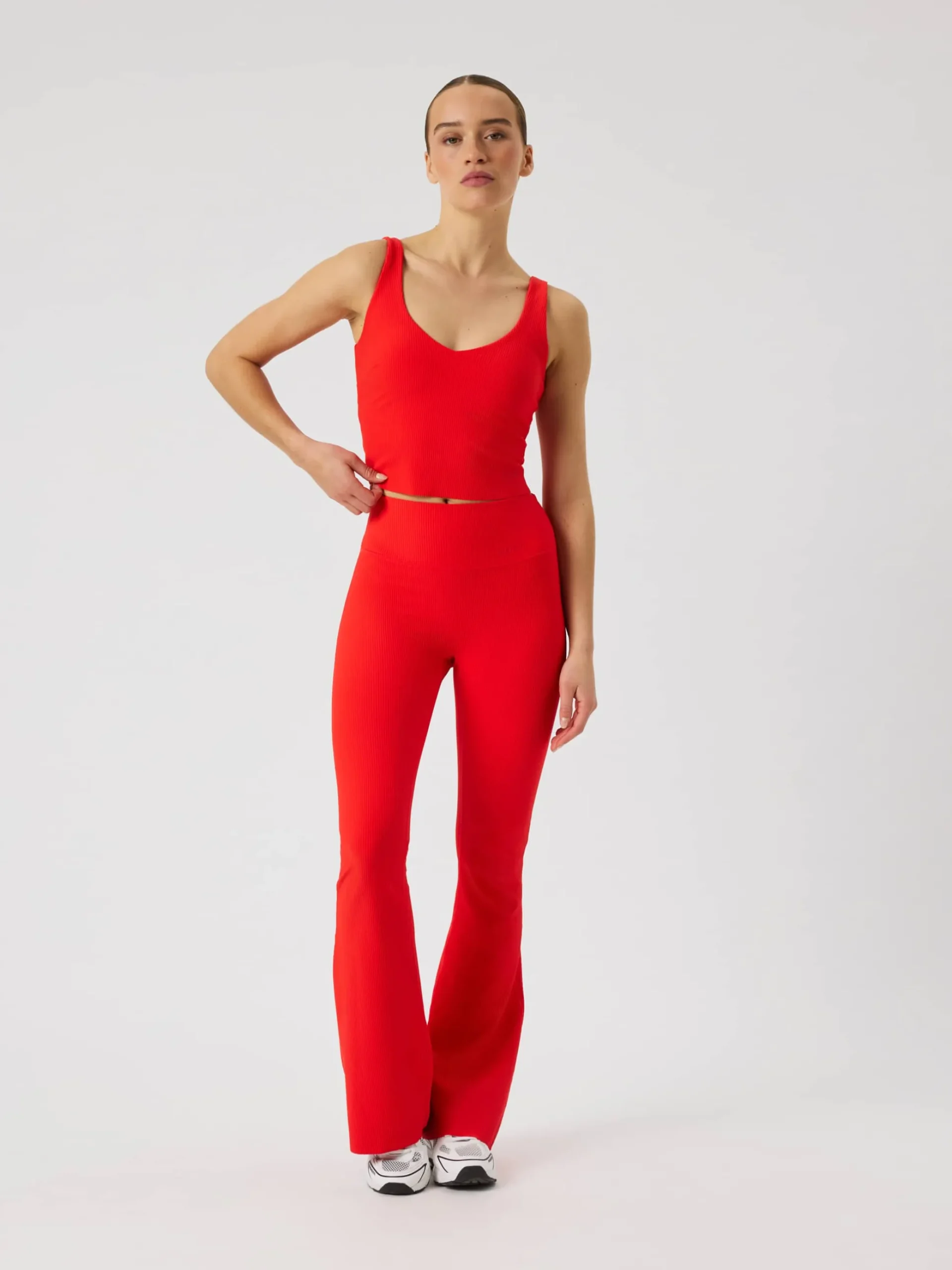 Studio Ribbed Flare Tights Regular