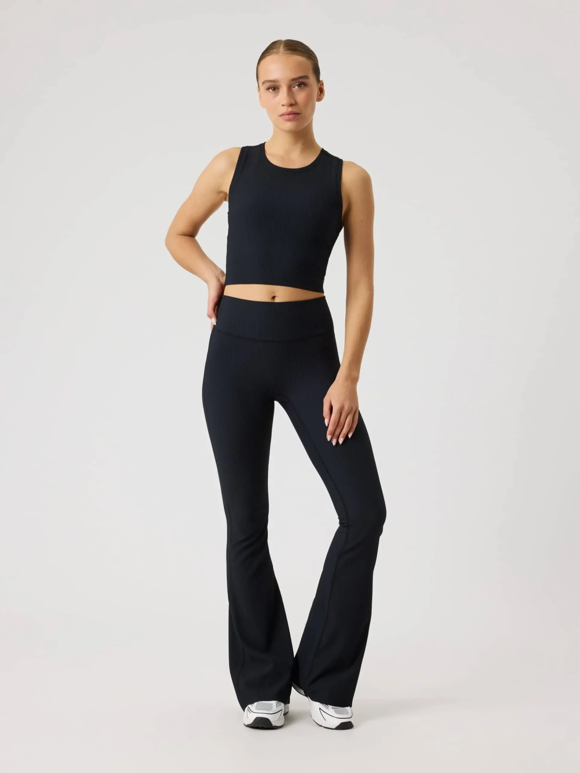 Studio Ribbed Flare Tights Regular