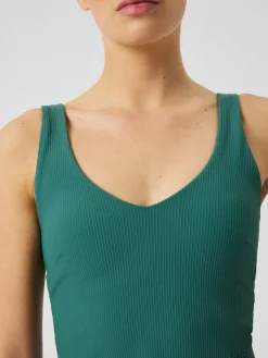 Studio Ribbed V-Neck Top