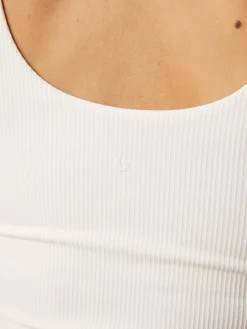 Studio Ribbed V-Neck Top