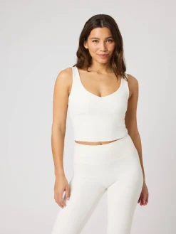 Studio Ribbed V-Neck Top