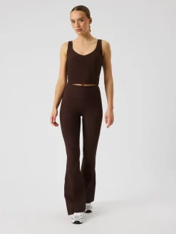Studio Ribbed V-Neck Top