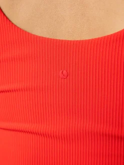 Studio Ribbed V-Neck Top