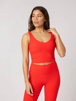 Studio Ribbed V-Neck Top